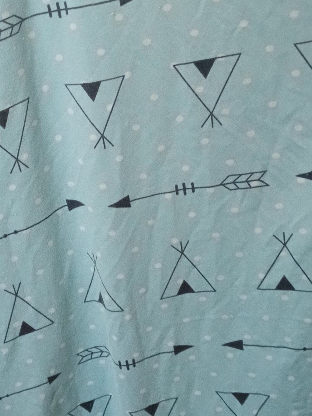 Amazon Light Teal Bassinet/ Mini Crib Sheet With Arrow & Tent Print
